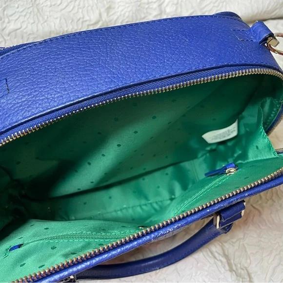 Kate Spade Cecil Court Cobalt Blue Pebble Leather Satchel - Picture 10 of 13